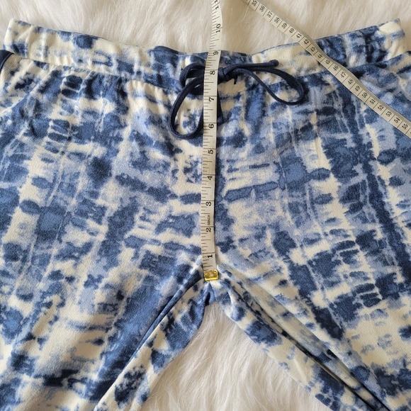Lucky Brand Tie Dyed Joggers Lightweight Sweats Blue & White M NWOT - Picture 2 of 7
